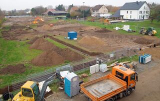 Auf dieser Abbidlung sieht man das Baufeld der zukünftigen Freiflächen-Solarthermie-Anlage in Lemgo.