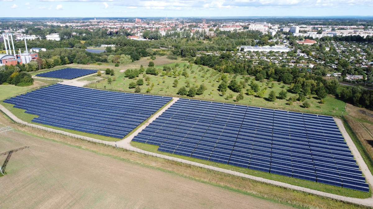 Größte Solarthermie-Anlage Deutschlands in Greifswald.