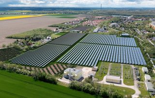 Solarthermie Großanlage Leipzig Luftbild